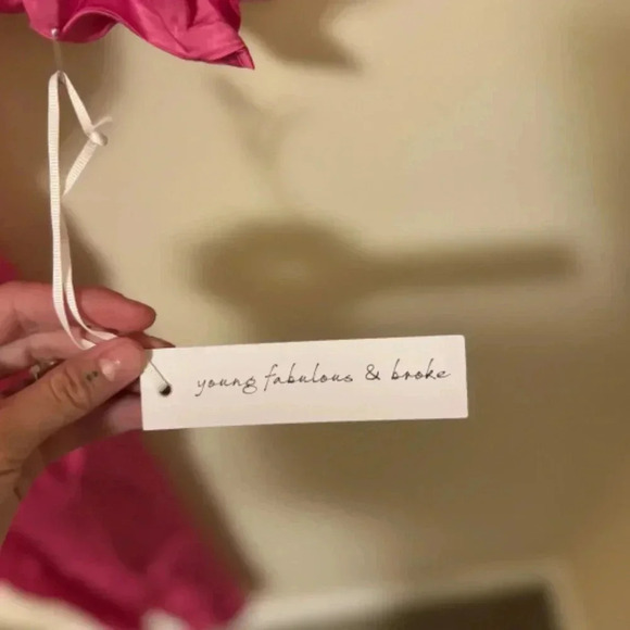 Young Fabulous And Broke Siren Shirt Dress Color Raspberry/ Size Small. - Picture 11 of 11